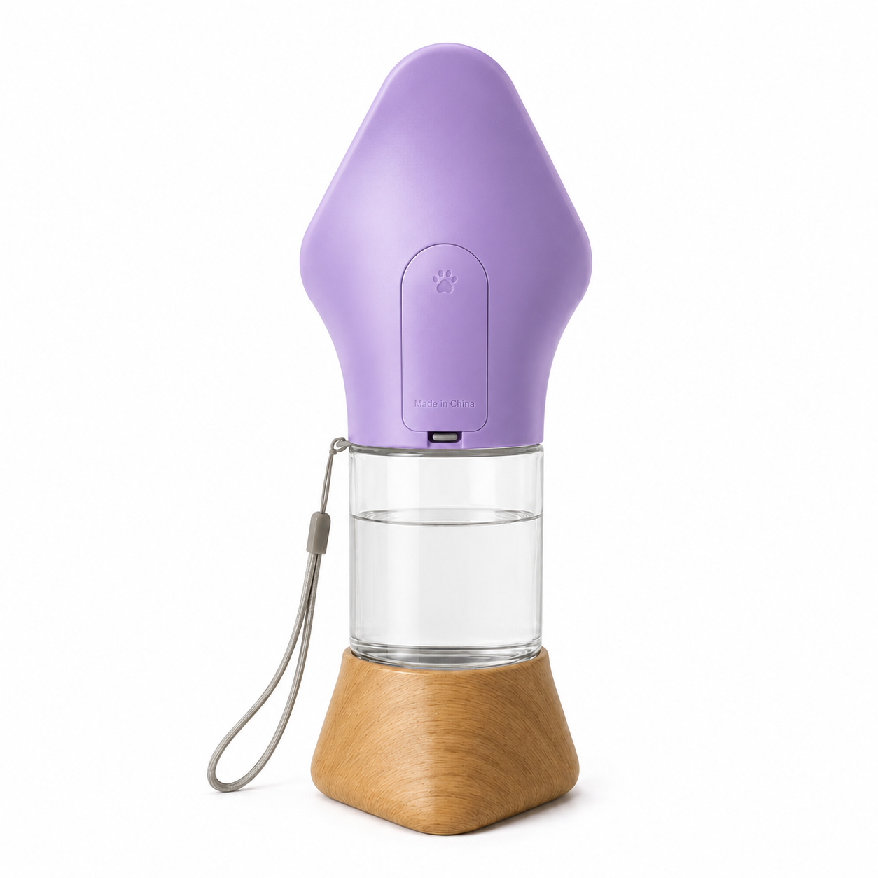 Portable Purple Pet Water Bottle, Leak-Proof Dog Travel Dispenser, 550ml - Image 3