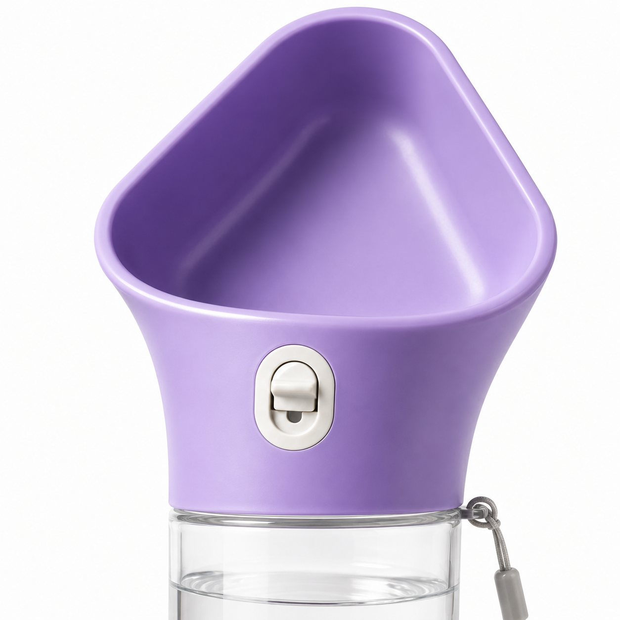 Portable Purple Pet Water Bottle, Leak-Proof Dog Travel Dispenser, 550ml - Image 2